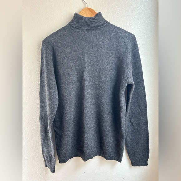 ASOS | Men's Charcoal Rollneck Lambswool Sweater - Picture 5 of 10